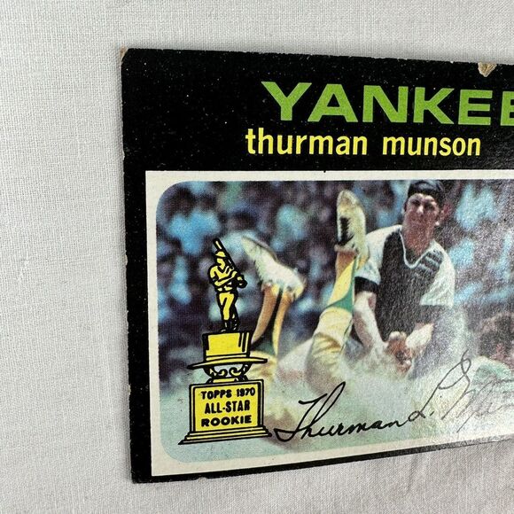 Thurman Munson 1971 Topps All Star Rookie  #5 NY Yankees Baseball Card Vintage - Picture 2 of 4
